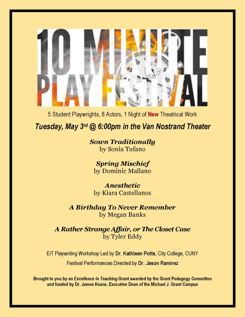 10 Minute Play Festival Flyer